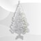 6 Ft White Classic Pine Artificial Christmas Tree with Full Bodied Hinged Branches and Stand